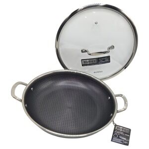 David Burke Geo Clad 12.5" Everyday Pan Frying Pan With Lid Nonstick Cookware